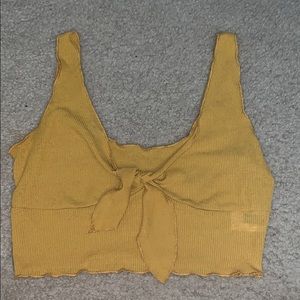 yellow crop tank top